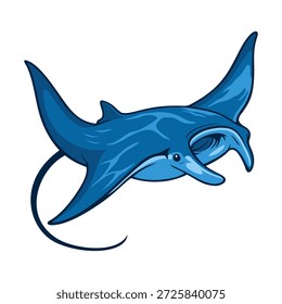 Ilustração do vetor do logotipo Manta azul e branco