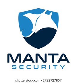 Ilustração do vetor do logotipo Manta no escudo