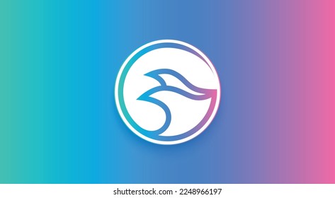 Manta Network, MANTA cryptocurrency logo on isolated background with copy space. 3d vector illustration of Manta Network, MANTA token icon banner design concept.