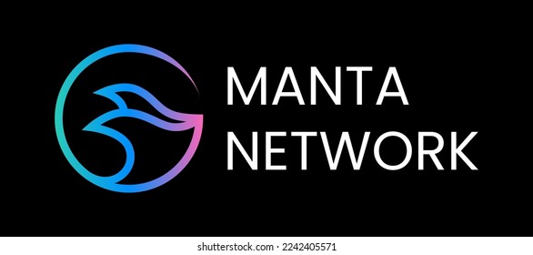 Manta Network (MANTA) cryptocurrency logo vector illustration banner and background