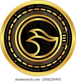 Manta network-manta cryptocurrency drawings on abstract background. 3d illustrations.