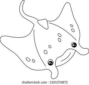 Manta-Ray-Farbing-Seite einzeln auf Kinder