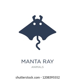 Manta ray icon. Trendy flat vector Manta ray icon on white background from animals collection, vector illustration can be use for web and mobile, eps10