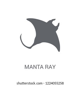 Manta ray icon. Trendy Manta ray logo concept on white background from animals collection. Suitable for use on web apps, mobile apps and print media.