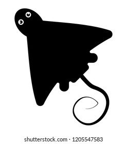 
The manta ray is a large species of glyphtened fish 
