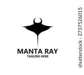 manta ray logo vector icon ilustration template design