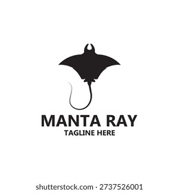 manta ray logo vector icon ilustration template design