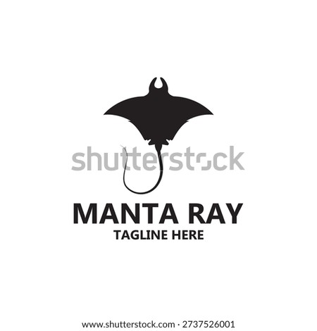 manta ray logo vector icon ilustration template design