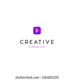 Manta Ray Musical Media Play Creative Business Logo