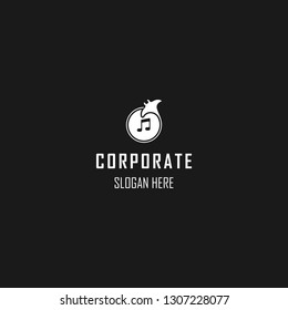 Manta Ray Note Musical Abstract Creative Business Modern Logo
