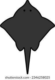 manta ray manta ocean ray fish Outline