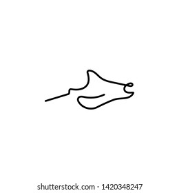 Manta ray one line icon. Element of animal icon. Thin line icon for website design and development, app development. Premium icon