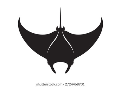 Manta Ray silhouette vector  illustration