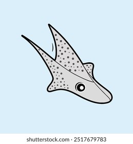 Manta Ray or Stingray Fish, Sea Animal and Ocean Creature