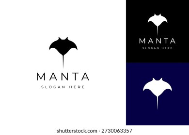 Concepto de Vector de diseño de logotipo de Flyfish de Manta Stingray