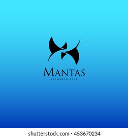 Mantas Swimming club logo.