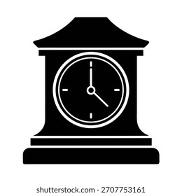 Mantel Uhr Silhouette Vektorgrafik