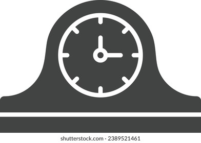 Mantelpiece Clock icon vector image. Suitable for mobile application web application and print media.