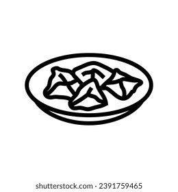 manti dumplings turkish cuisine line icon vector. manti dumplings turkish cuisine sign. isolated contour symbol black illustration