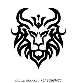 Manticore icon or modern line symbol. Vector line art and icon design with bold outline. Black and white Pixel Perfect minimalistic symbol isolated white background. Silhouette simple thin sign