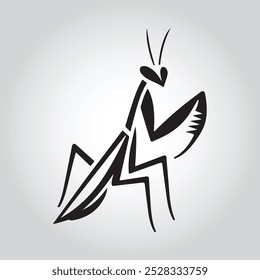 Mantis Icon Silhouette Vector Style Illustration Art 