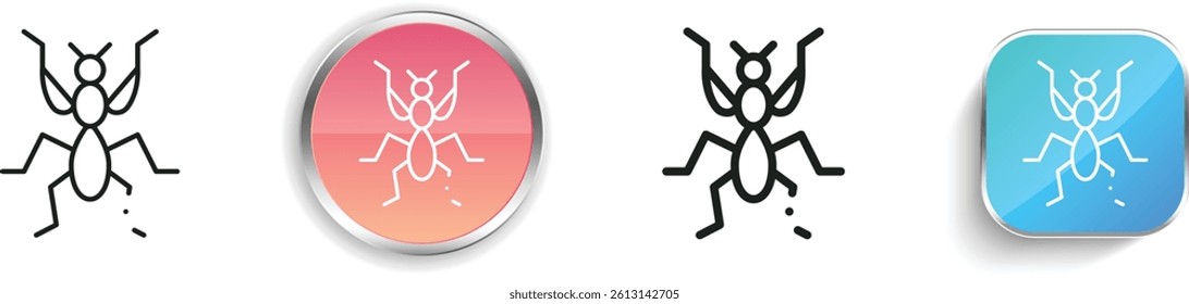 mantis icon. Thin Linear, Regular and Button Style Design Isolated On White Background