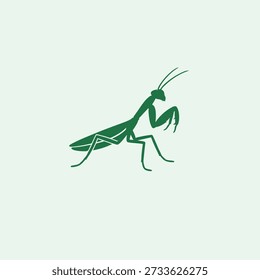 Mantis logo vector icon silhouette illustration.