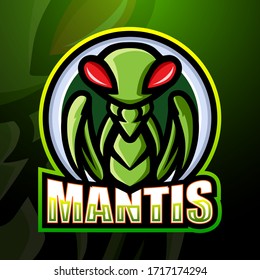 Mantis mascot esport logo design