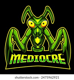 mantis mascot logo e sport gaming concept illustration