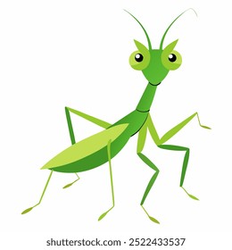 A mantis vector illustration is a digital artwork featuring a stylized, scalable depiction of a praying mantis. It uses clean lines, geometric shapes, and vibrant colors, 