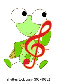The mantis who plays it with a G clef in substitution for a contrabass