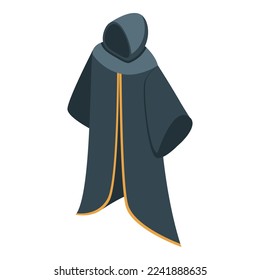 Mantle icon isometric vector. Cloak cape. Super hero