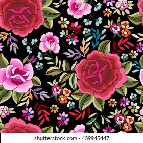 Manton Shawl, Spanish Floral Print ~ seamless background