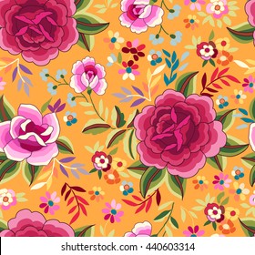 Manton Shawl, Spanish Floral Print ~ seamless background