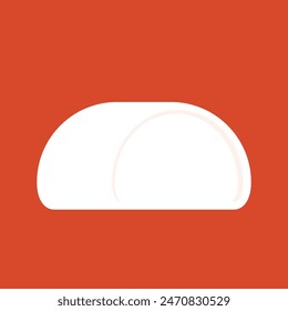 Mantou Chinese steamed bun. Mantou cartoon vector. Chinese food. Dim sum.