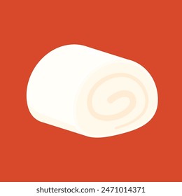 Mantou Chinese steamed bun. Mantou cartoon vector. Chinese food. Dim sum.