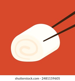 Mantou Chinese steamed bun. Mantou cartoon vector. Chinese food. Dim sum.