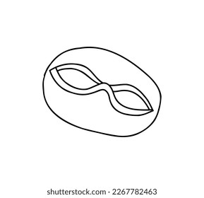 Mantou, Dumpling in linear style. Hand drawn clipart of dumpling isolated on white background, doodle drawing icon