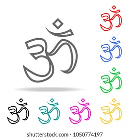 mantra icon. Elements of religion multi colored icons. Premium quality graphic design icon. Simple icon for websites, web design, mobile app, info graphics on white background