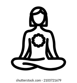 mantra meditation line icon vector. mantra meditation sign. isolated contour symbol black illustration