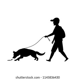 mantrailing training silhouette graphic