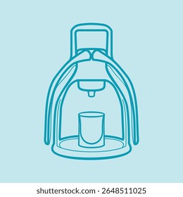Manual espresso maker with cup