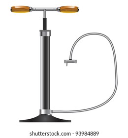 manual air pump against white background, abstract vector art illustration