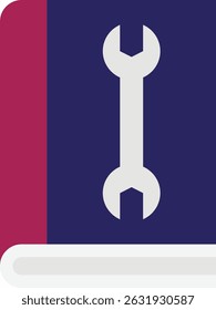 Manual Book Equipment Icon Vetor Ilustração Plana