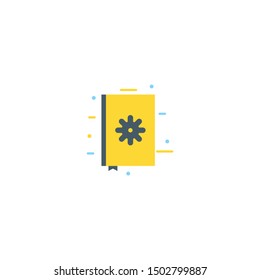 Manual book icon vector. Flat icon illustration 