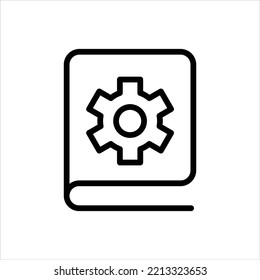 Icono de línea de libro manual ilustración gráfica
