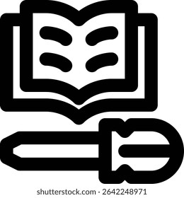 Livro Manual, Manuais, Ícone De Estrutura De Tópicos De Instrução