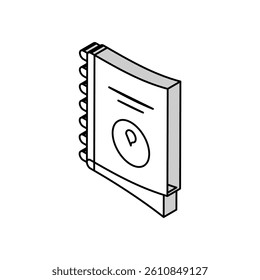 manual book or notebook isometric icon vector. manual book or notebook sign. isolated symbol illustration