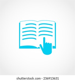 Manual book symbol. Read before use. Instruction sign Icon Isolated on White Background