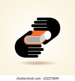 Manual book symbol. Read before use. Instruction sign Icon Isolated on White Background